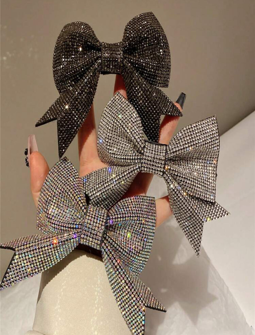 Dolly Diamanté Hair Bow Clip