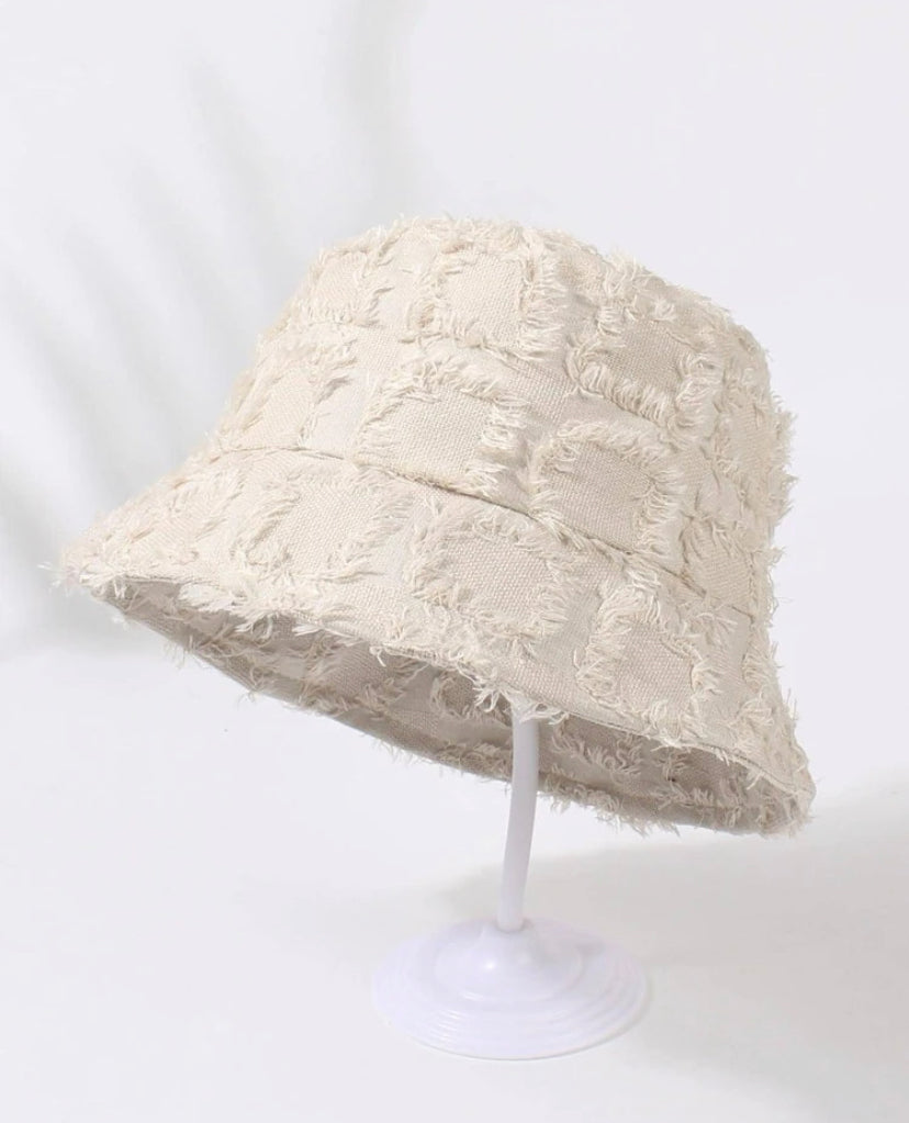 Daly Frayed Denim Bucket Hat