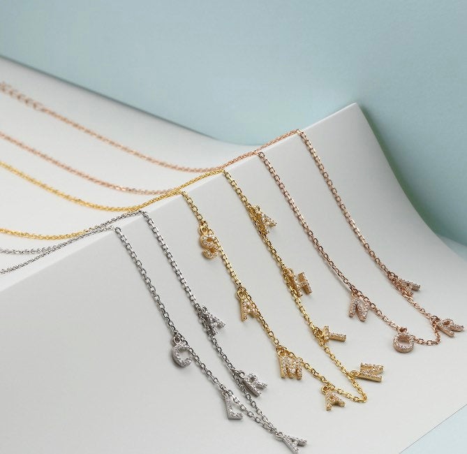 Diamond Spell it Out Deluxe Custom Necklace