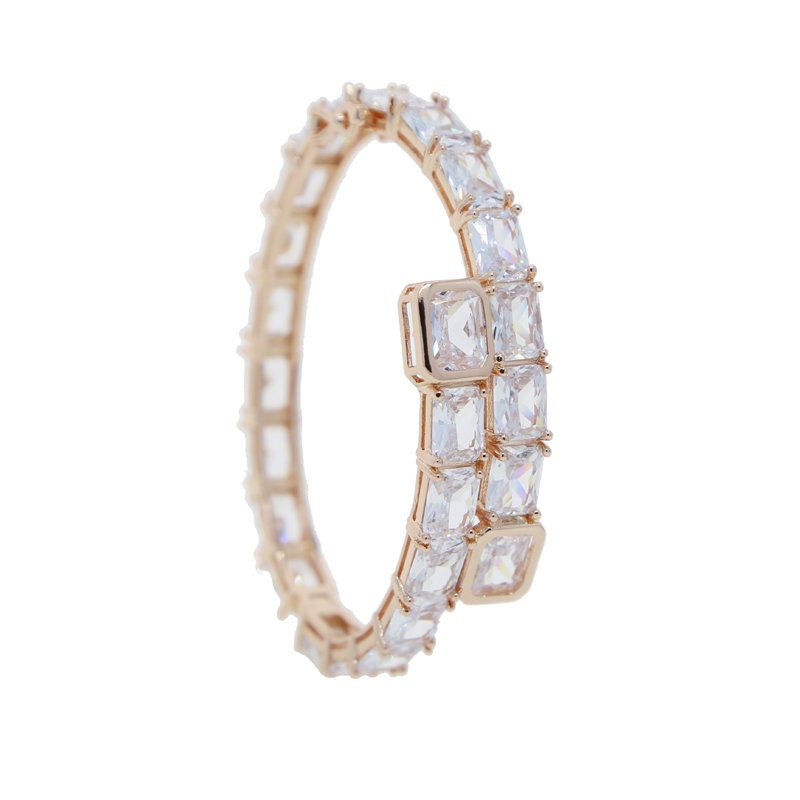 Dream Baguette Style Open Cuff Bracelet