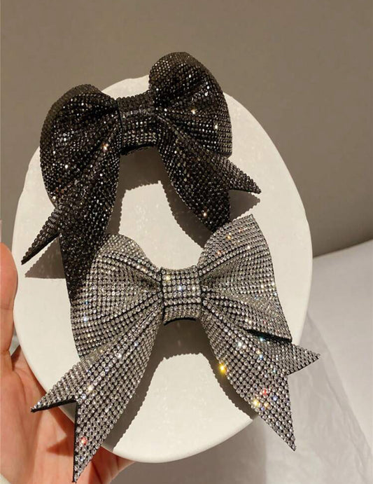 Dolly Diamanté Hair Bow Clip