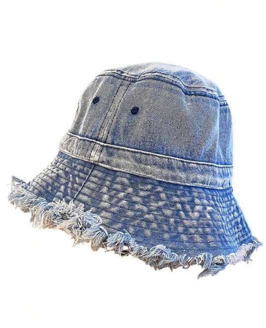 Moshi Frayed Denim Bucket Hat