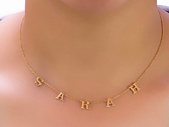 Spell it Out Gold Monogrammed Necklace .925 Gold Plated