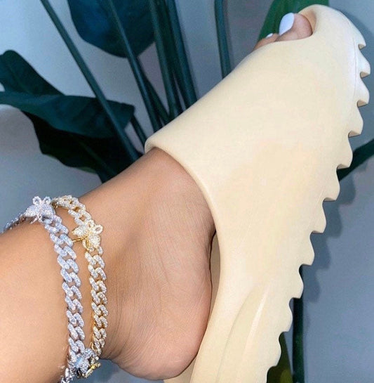 Butterfly Cuban Link Anklet