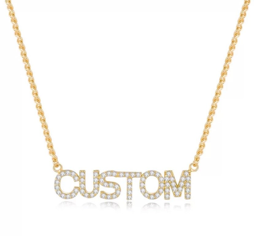 Pave Custom Name Necklace